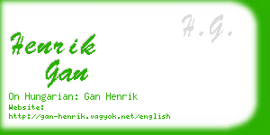 henrik gan business card
